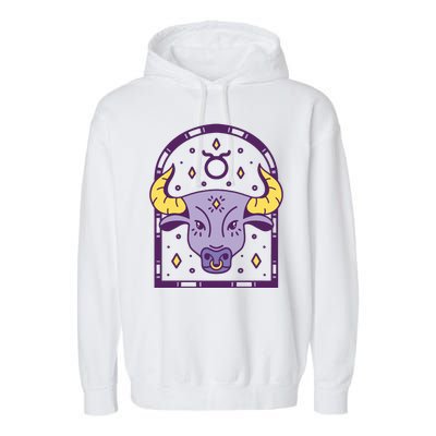 Taurus Zodiac Sign Astrology Garment-Dyed Fleece Hoodie