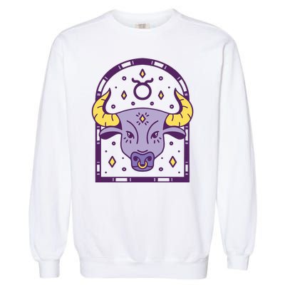 Taurus Zodiac Sign Astrology Garment-Dyed Sweatshirt