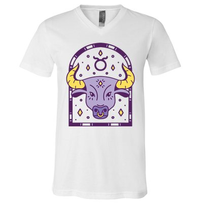 Taurus Zodiac Sign Astrology V-Neck T-Shirt