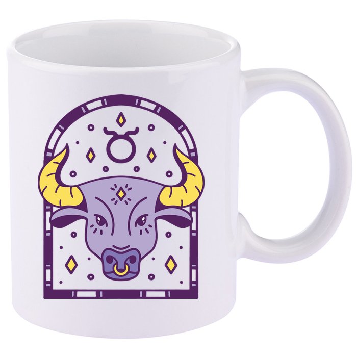 Taurus Zodiac Sign Astrology 11oz C Handle Ceramic Mug
