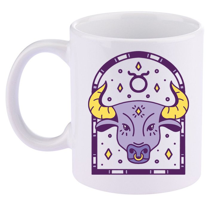 Taurus Zodiac Sign Astrology 11oz C Handle Ceramic Mug