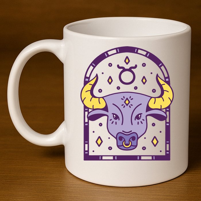 Taurus Zodiac Sign Astrology 11oz C Handle Ceramic Mug