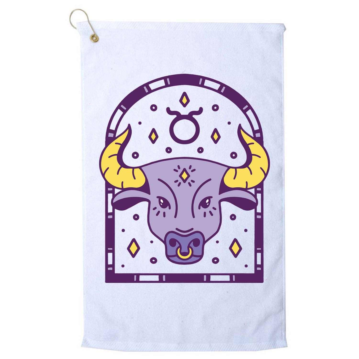 Taurus Zodiac Sign Astrology Golf Towel