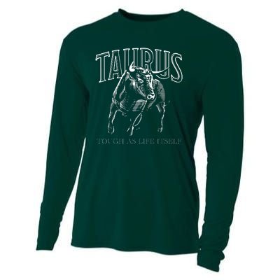 Taurus Zodiac Sign Astrology Horoscope Cooling Performance Long Sleeve Crew