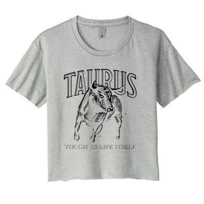 Taurus Zodiac Sign Astrology Horoscope Women's Crop Top Tee