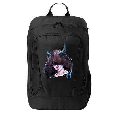 Taurus Zodiac Sign Watercolor Illustration City Backpack