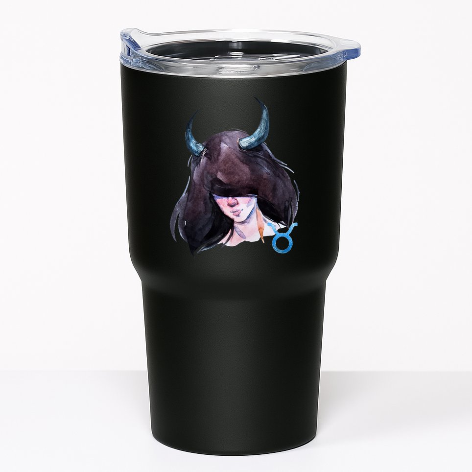 Taurus Zodiac Sign Watercolor Illustration Tumbler