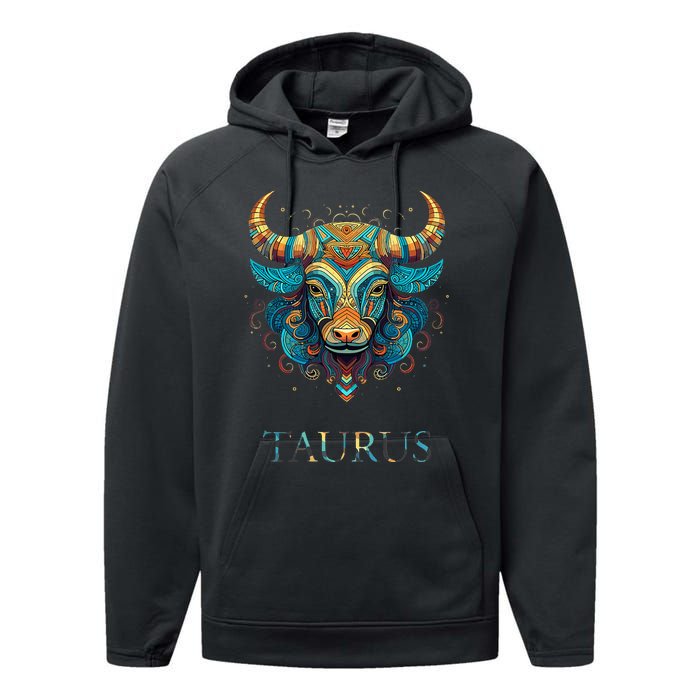 Taurus Zodiac Star Sign Personality Performance Fleece Hoodie