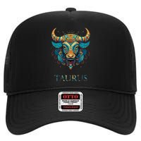 Taurus Zodiac Star Sign Personality High Crown Mesh Back Trucker Hat