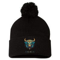 Taurus Zodiac Star Sign Personality Pom Pom 12in Knit Beanie