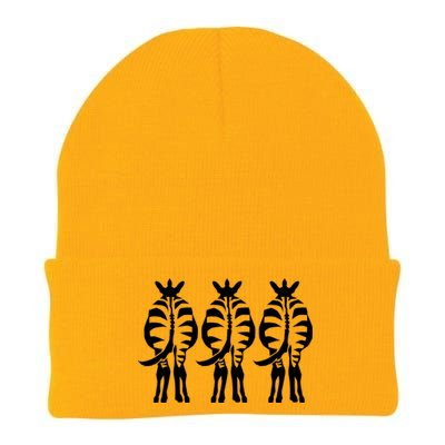 Three Zebras Knit Cap Winter Beanie