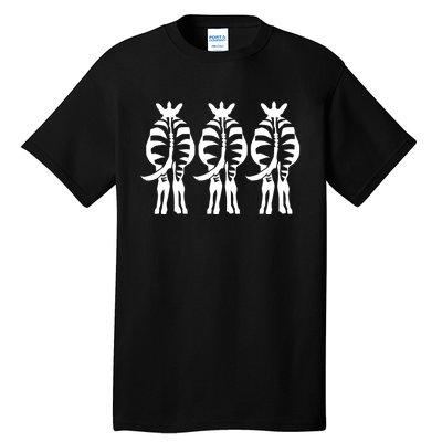 Three Zebras Tall T-Shirt