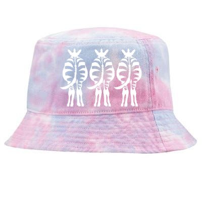 Three Zebras Tie-Dyed Bucket Hat