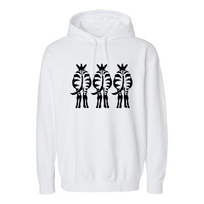 Three Zebras Garment-Dyed Fleece Hoodie