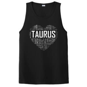 Taurus Zodiac Traits Horoscope Astrology Sign Gift Heart PosiCharge Competitor Tank