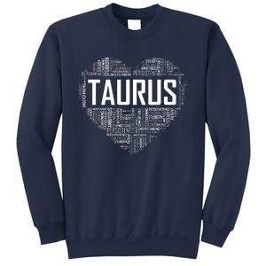 Taurus Zodiac Traits Horoscope Astrology Sign Gift Heart Sweatshirt