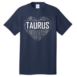 Taurus Zodiac Traits Horoscope Astrology Sign Gift Heart Tall T-Shirt