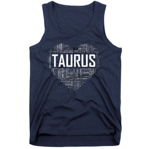 Taurus Zodiac Traits Horoscope Astrology Sign Gift Heart Tank Top