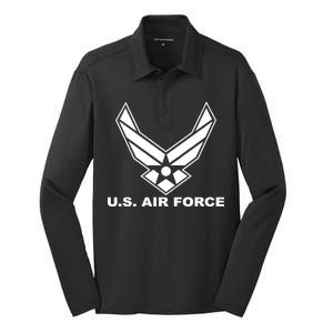 U.S. Air Force Logo Silk Touch Performance Long Sleeve Polo