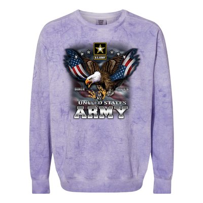 U.S. Army Eagle And Flag Colorblast Crewneck Sweatshirt