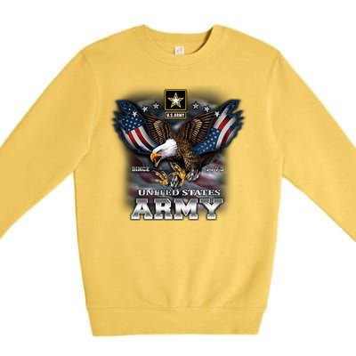 U.S. Army Eagle And Flag Premium Crewneck Sweatshirt