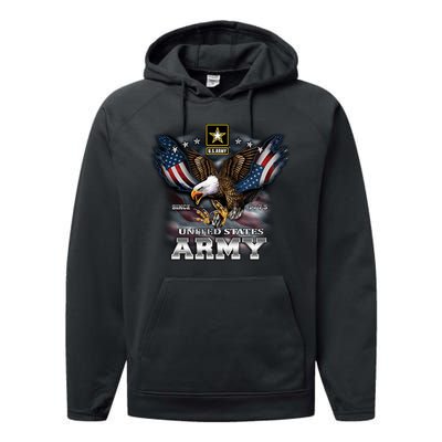 U.S. Army Eagle And Flag Performance Fleece Hoodie