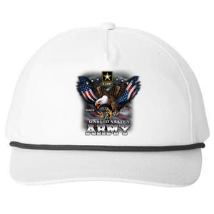 U.S. Army Eagle And Flag Snapback Five-Panel Rope Hat