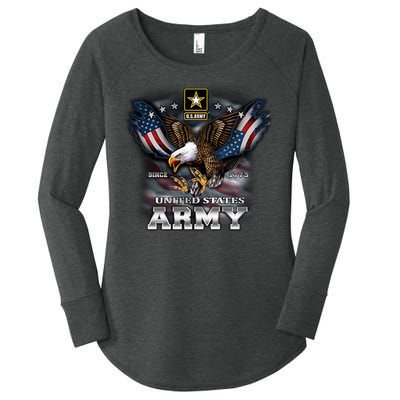 U.S. Army Eagle And Flag Women's Perfect Tri Tunic Long Sleeve Shirt