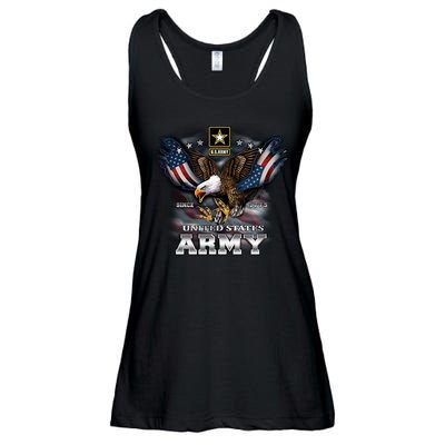 U.S. Army Eagle And Flag Ladies Essential Flowy Tank