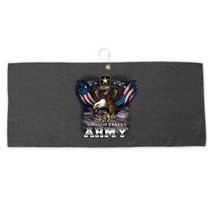 U.S. Army Eagle And Flag Large Microfiber Waffle Golf Towel