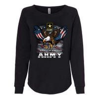 U.S. Army Eagle And Flag Womens California Wash Sweatshirt