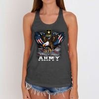 U.S. Army Eagle And Flag Women's Knotted Racerback Tank