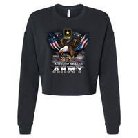 U.S. Army Eagle And Flag Cropped Pullover Crew