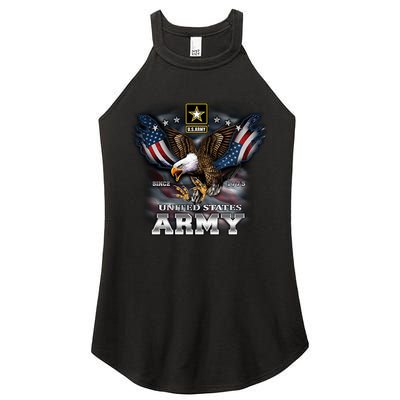 U.S. Army Eagle And Flag Women's Perfect Tri Rocker Tank