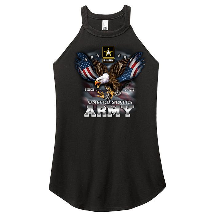 U.S. Army Eagle And Flag Women's Perfect Tri Rocker Tank