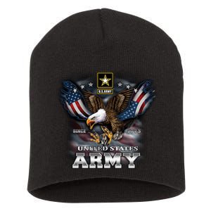 U.S. Army Eagle And Flag Short Acrylic Beanie