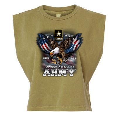 U.S. Army Eagle And Flag Garment-Dyed Women's Muscle Tee