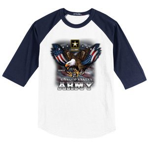 U.S. Army Eagle And Flag Baseball Sleeve Shirt