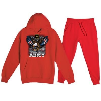 U.S. Army Eagle And Flag Premium Hooded Sweatsuit Set