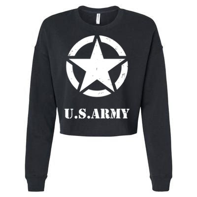 U.S. Army Emblem Cropped Pullover Crew