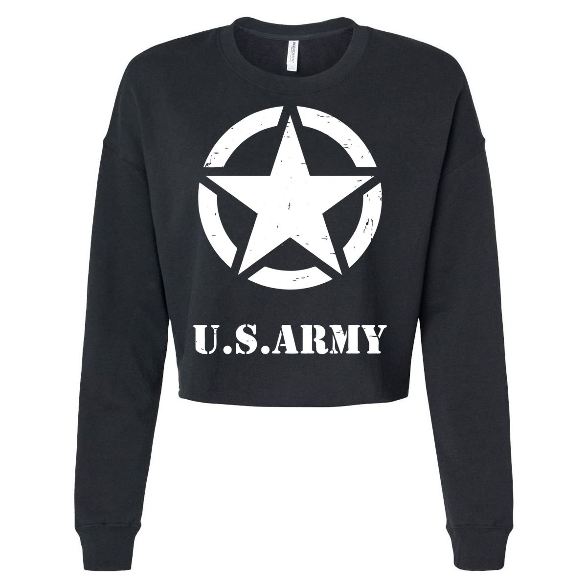 U.S. Army Emblem Cropped Pullover Crew