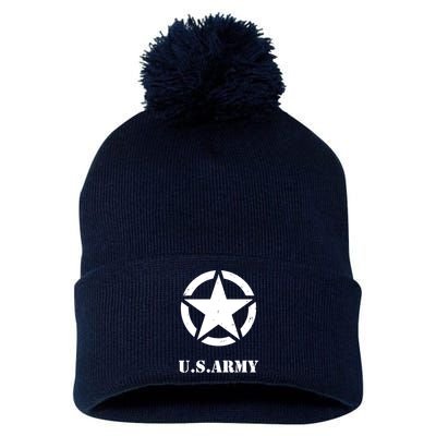 U.S. Army Emblem Pom Pom 12in Knit Beanie