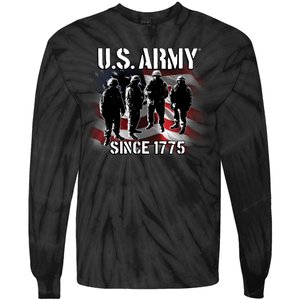 U.S. Army Flag Troops Tie-Dye Long Sleeve Shirt