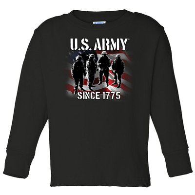 U.S. Army Flag Troops Toddler Long Sleeve Shirt