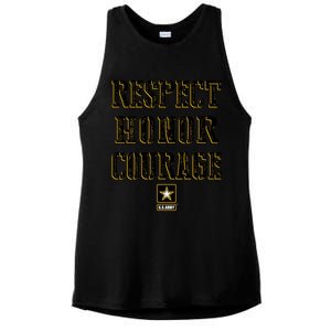 U.S. Army Respect Honor Courage Ladies PosiCharge Tri-Blend Wicking Tank