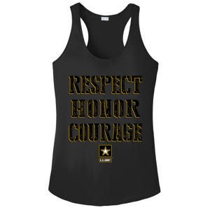 U.S. Army Respect Honor Courage Ladies PosiCharge Competitor Racerback Tank