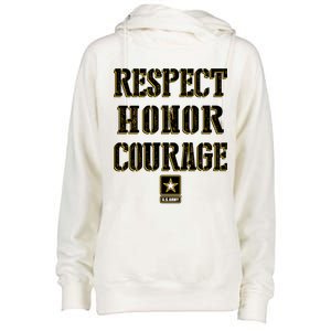 U.S. Army Respect Honor Courage Womens Funnel Neck Pullover Hood