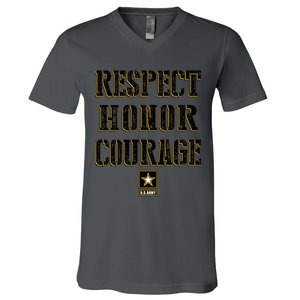 U.S. Army Respect Honor Courage V-Neck T-Shirt