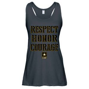 U.S. Army Respect Honor Courage Ladies Essential Flowy Tank