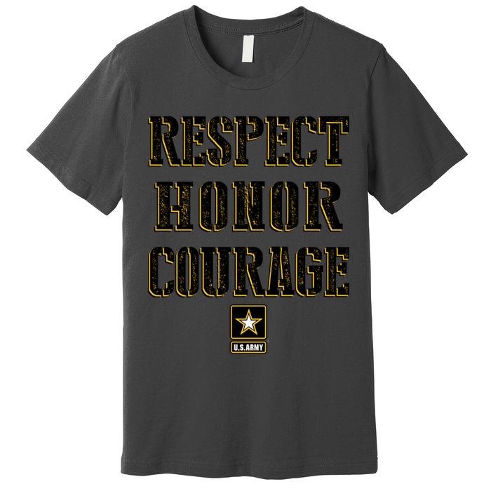 U.S. Army Respect Honor Courage Premium T-Shirt